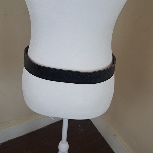 Eagle Belt Buckle Made in Italy with Leather Brown Belt 36in Vintage - Picture 4 of 13